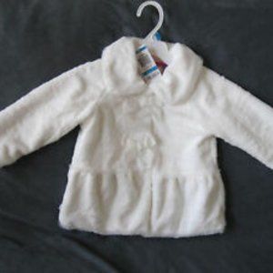 TODDLER GIRLS FAUX FUR JACKET COAT SIZE 24 MONTHS
